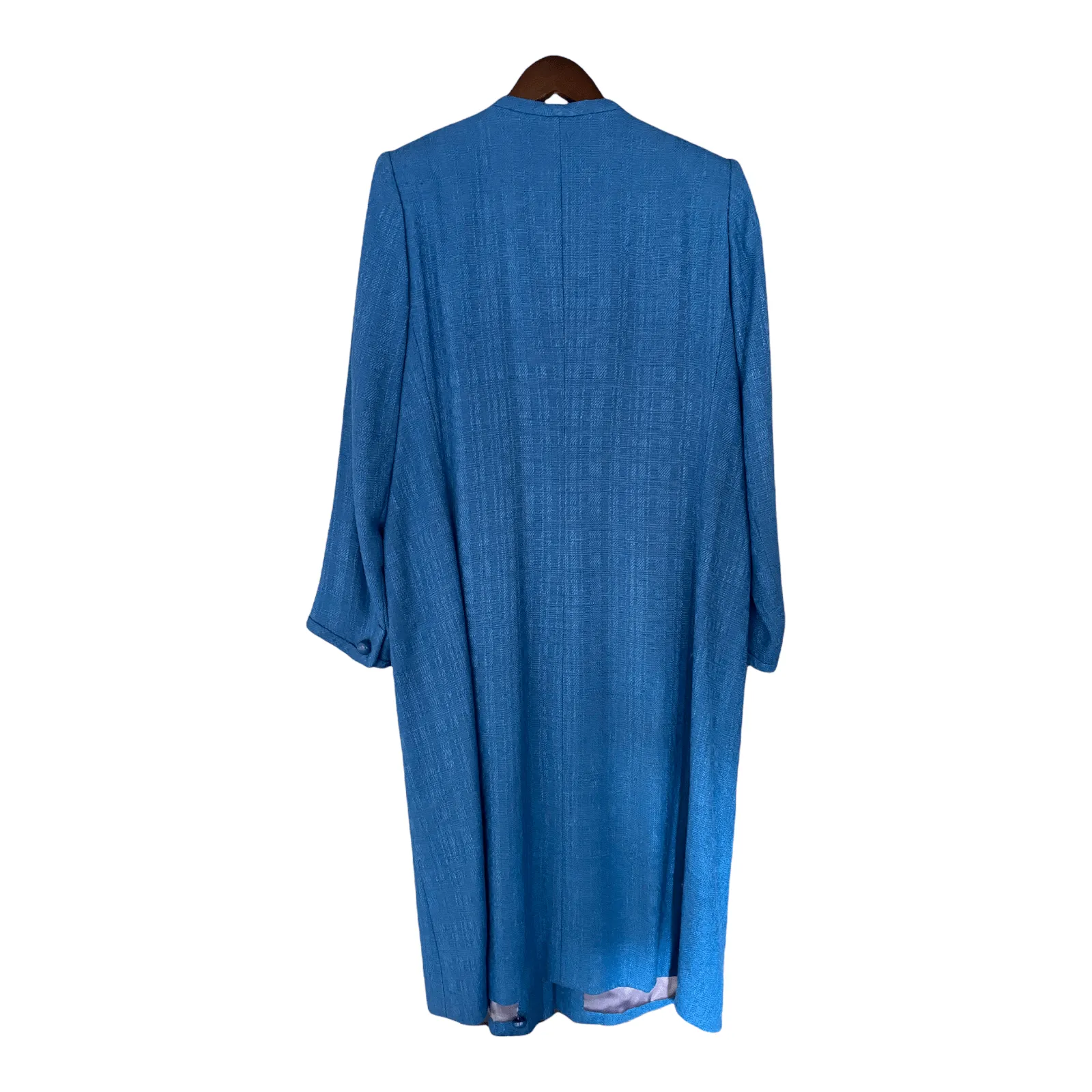 Donald Campbell at Chatelaine Vintage Linen Coat Blue Size 16