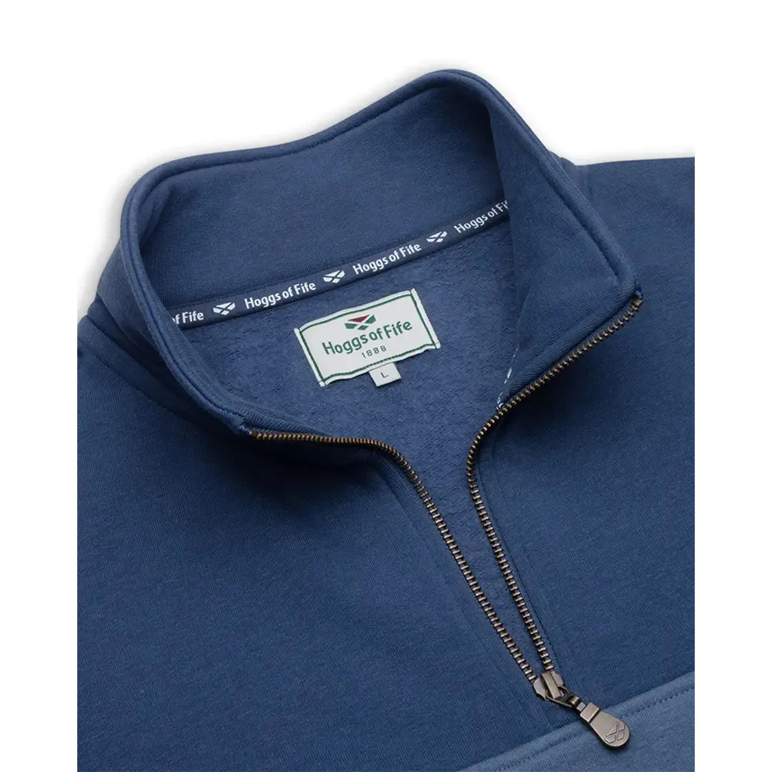 Dumfries 1888 Gents 1/4 Zip Sweatshirt - Sea Blue/Vintage Blue by Hoggs of Fife