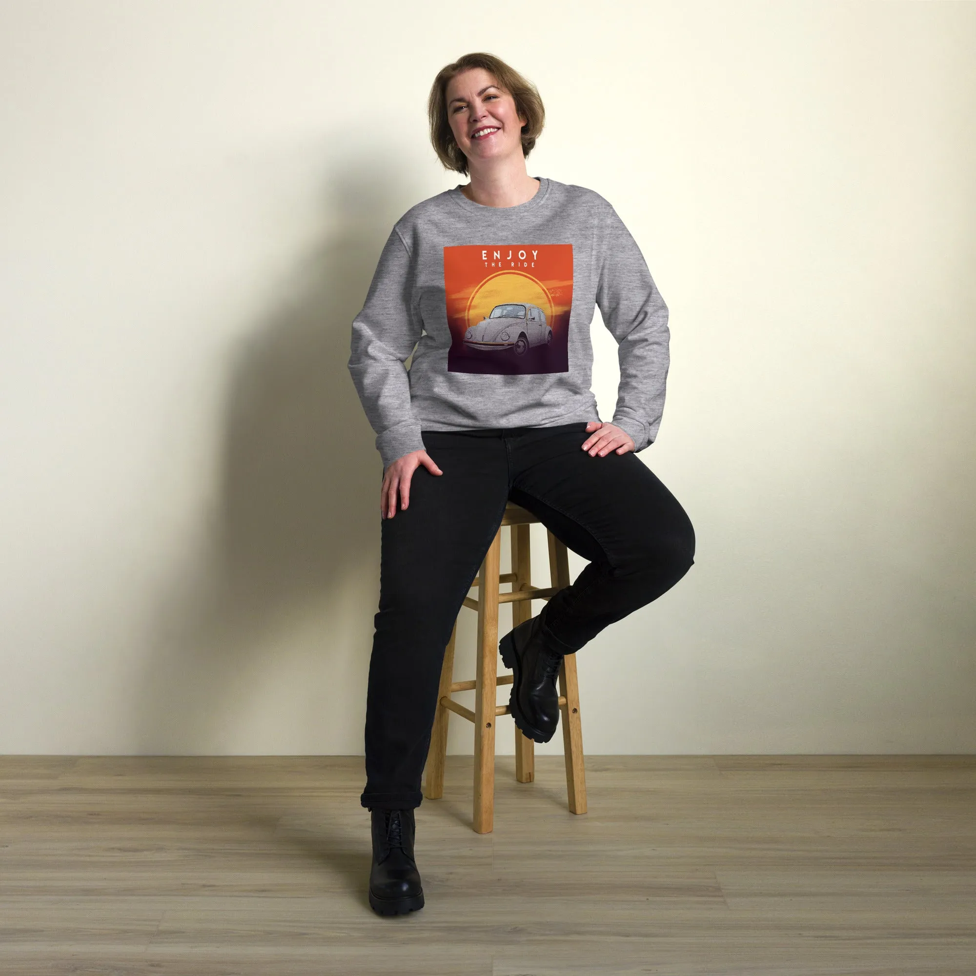 Enjoy the Ride Vintage Graphic Women Organic Sweatshirt