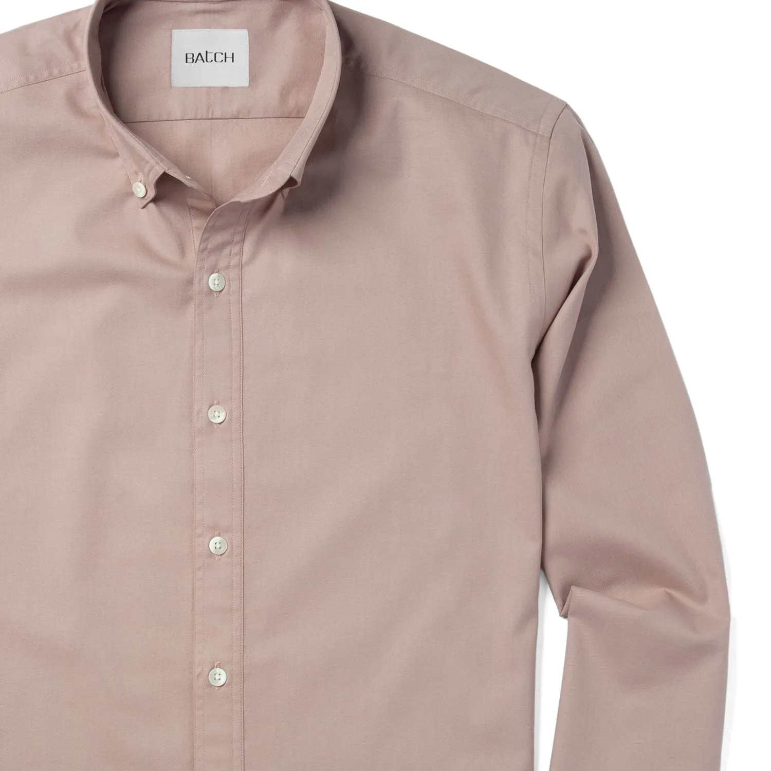 Essential Button Down Collar Casual Shirt - Light Currant Cotton Twill