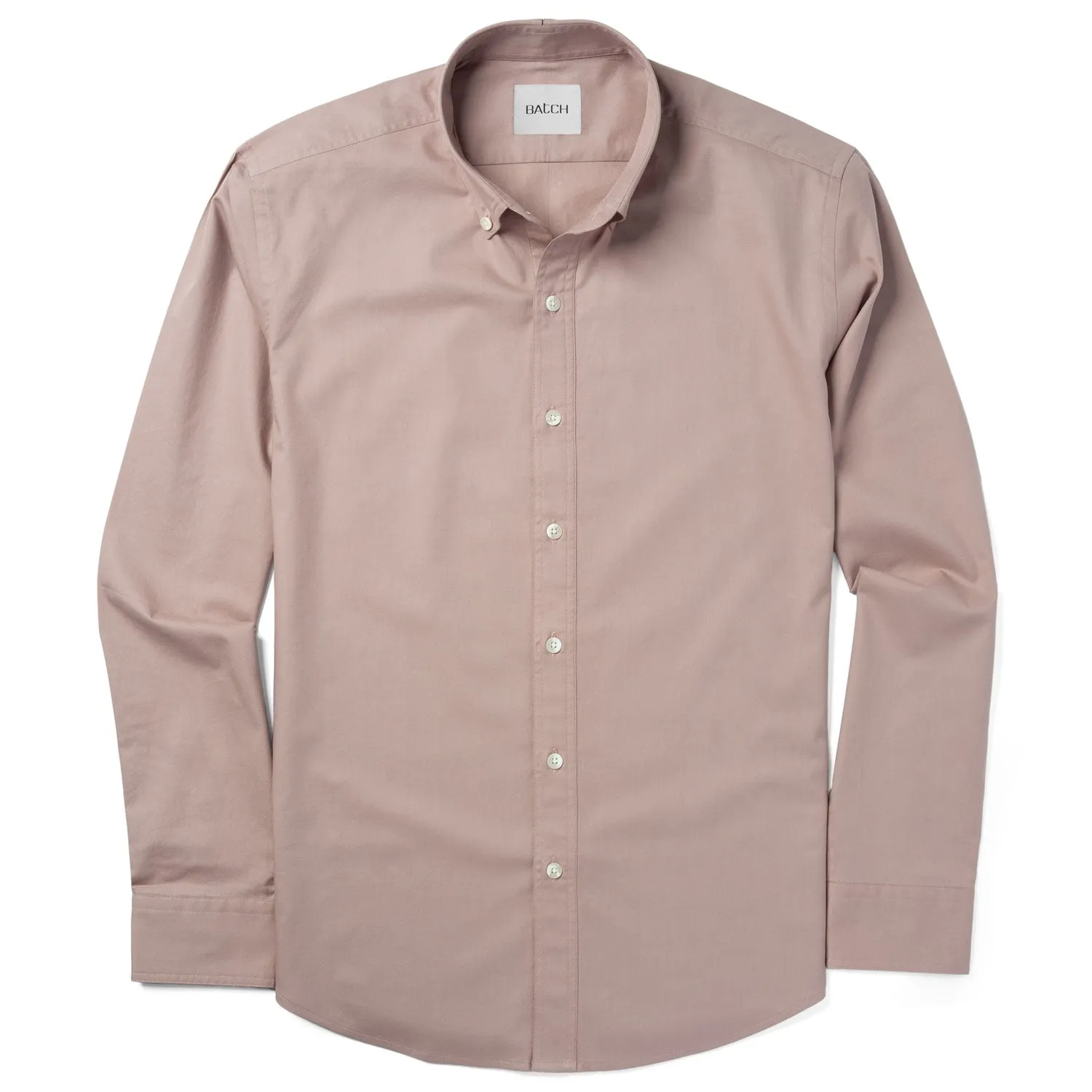 Essential Button Down Collar Casual Shirt - Light Currant Cotton Twill