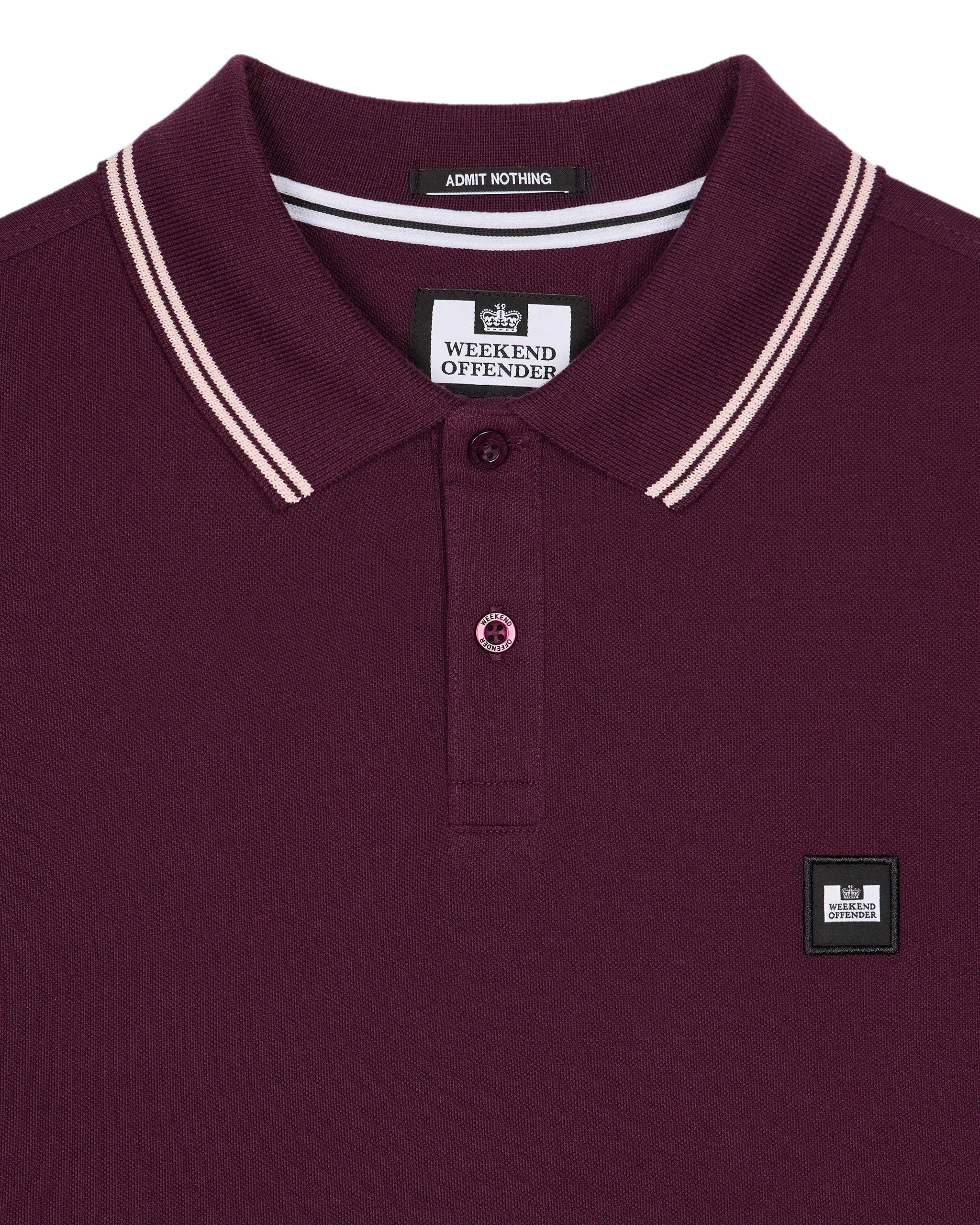 Farina Polo Shirt Acai Berry/Pale Blush