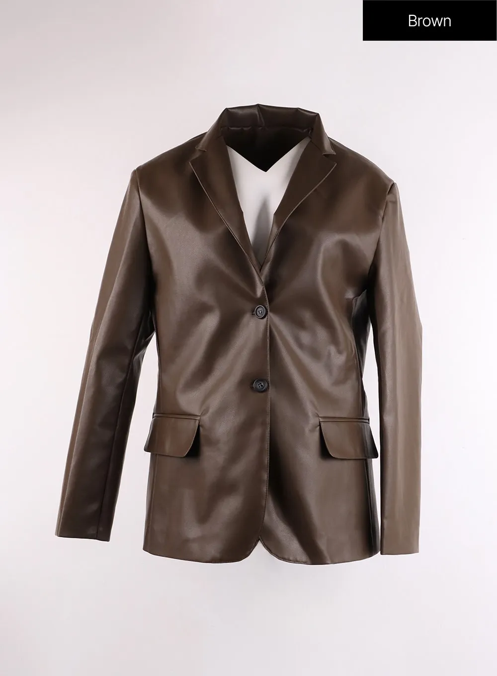 Faux Leather Polo Biker Jacket IF402