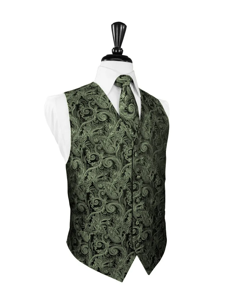 Fern Tapestry Tuxedo Vest and Tie Set