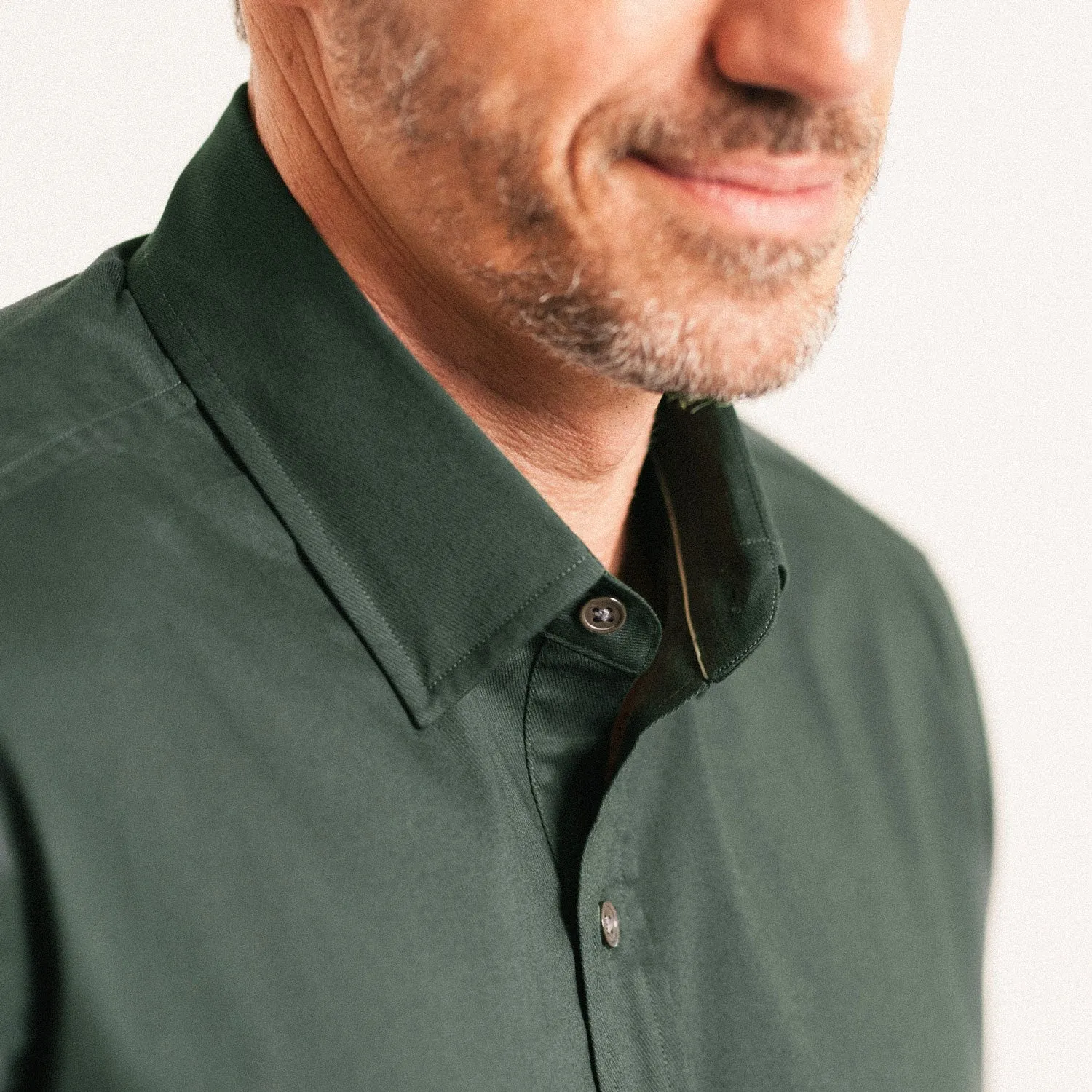 Focul - Evergreen Zero Shirt With White Line Detail