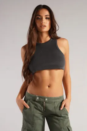 FRANKIE CROP  / VINTAGE BLACK