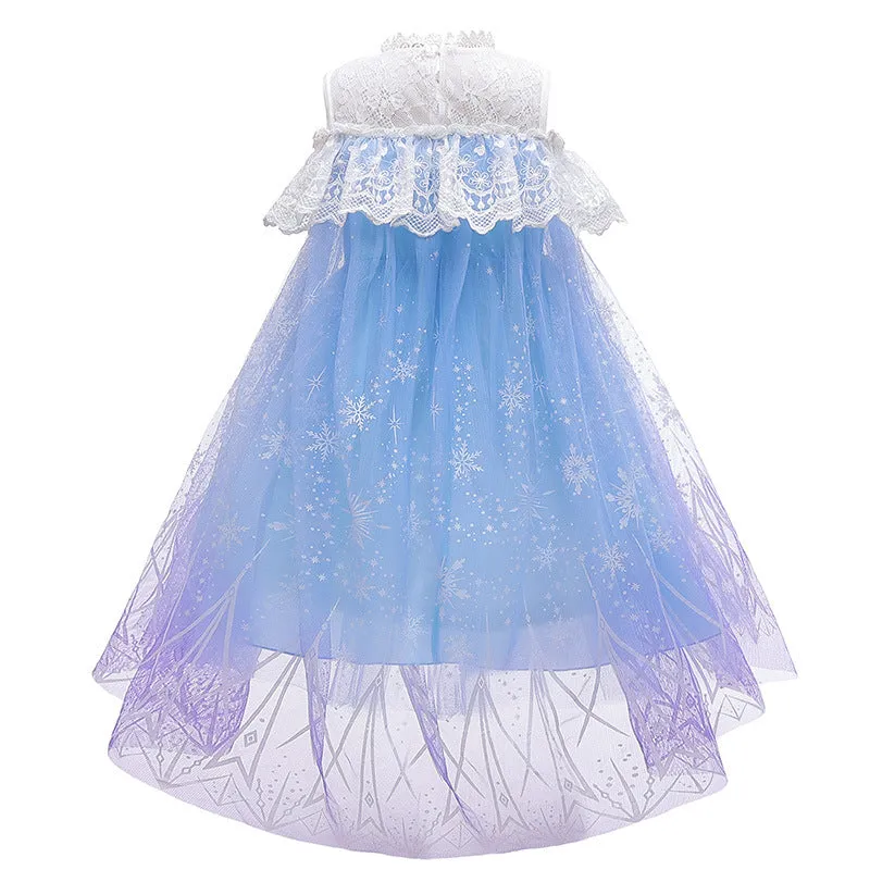 Frozen Lace Princess Dress Long Dress Children Shirt Children's Dress Girl Dress