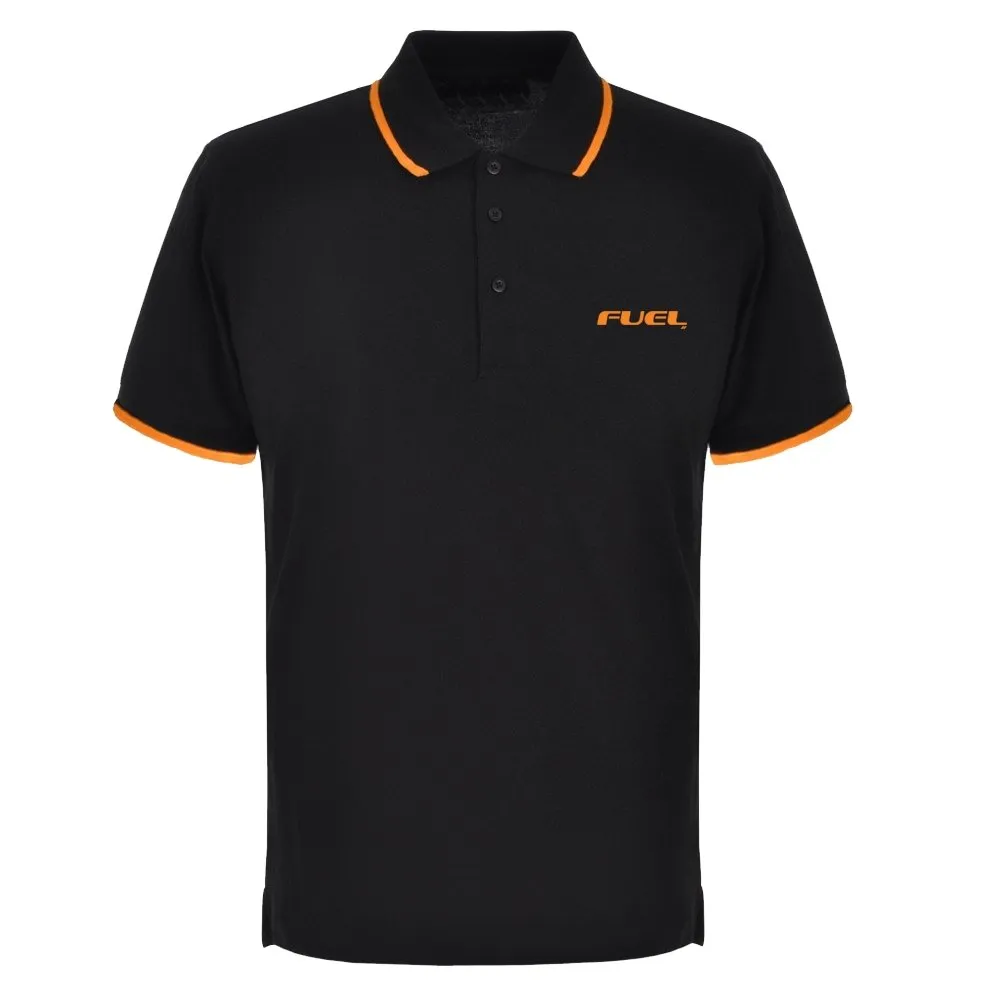 FUEL Retro Polo Shirt - Black and Orange