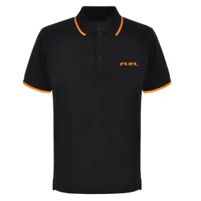 FUEL Retro Polo Shirt - Black and Orange