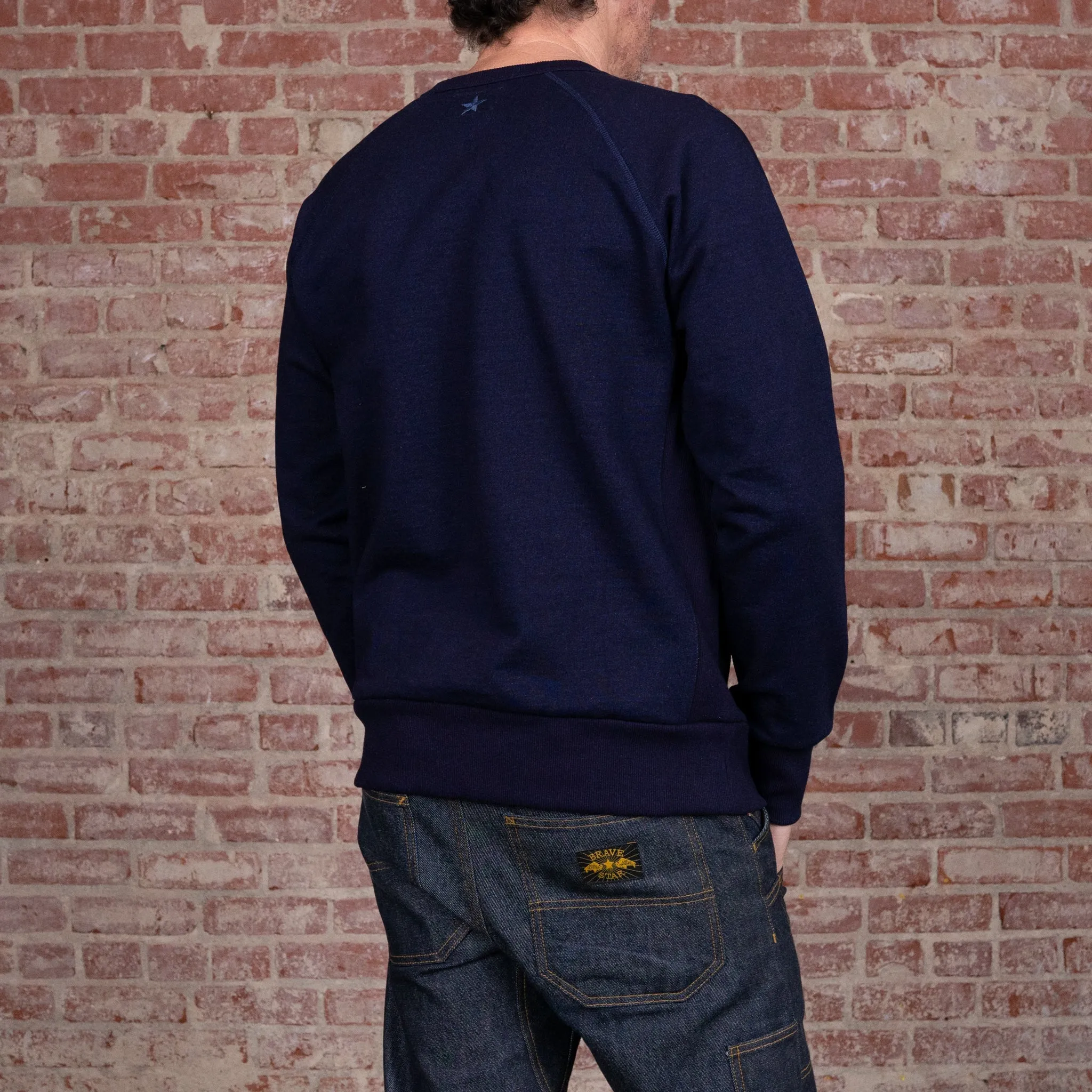 Glory Days Raw Indigo Crew Sweatshirt