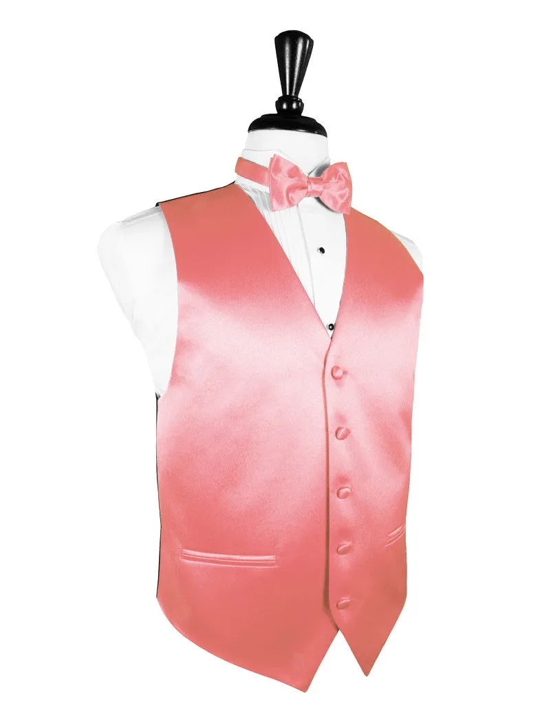 Guava "Premier" Satin Tuxedo Vest and Tie Set