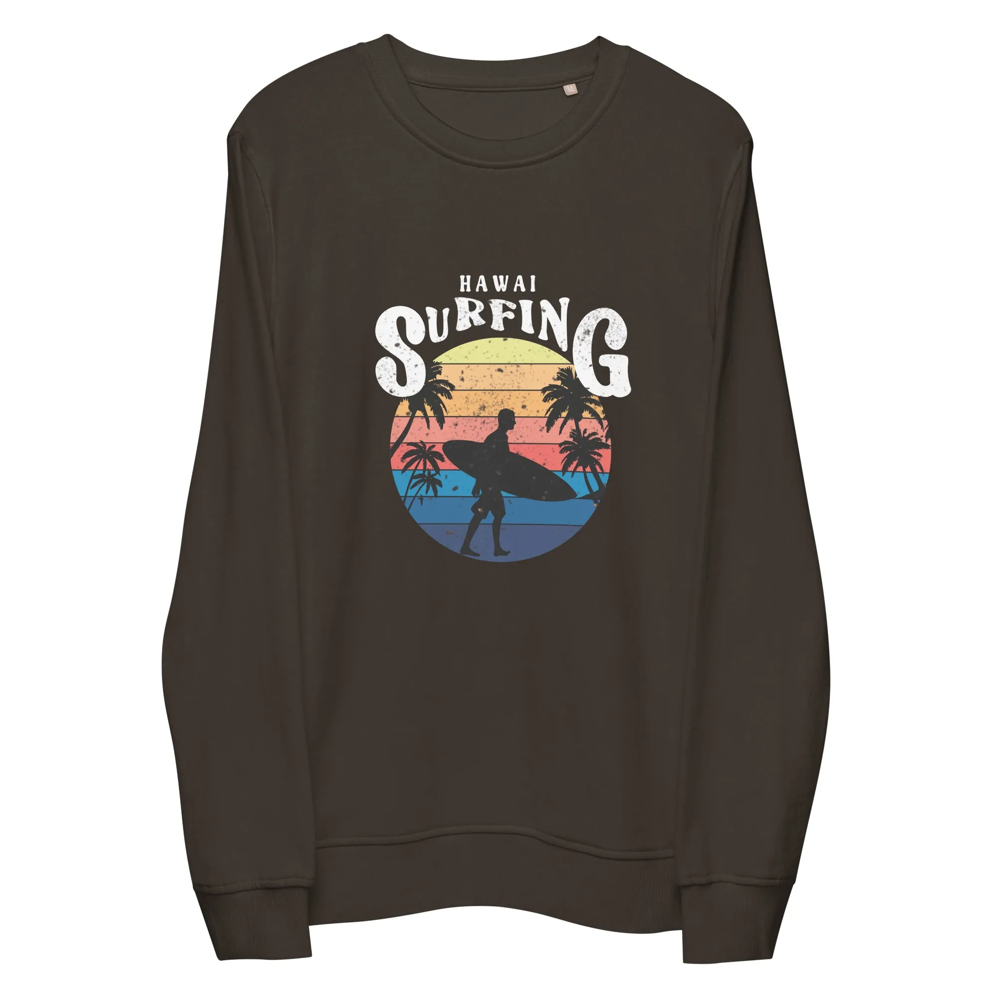 Hawai Surfing Vintage Graphic Men Organic Sweatshirt