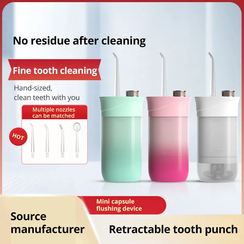 Home Oral Irrigator Dental Portable Water Flosser Tips USB Rechargeable 200 ML Water Tank Flosser Irrigator For Cleaning Teeth