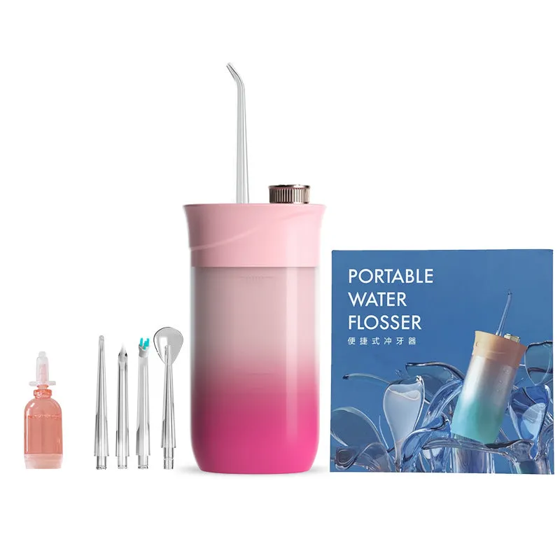 Home Oral Irrigator Dental Portable Water Flosser Tips USB Rechargeable 200 ML Water Tank Flosser Irrigator For Cleaning Teeth