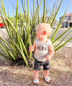 Kids Ribbed Name Tank