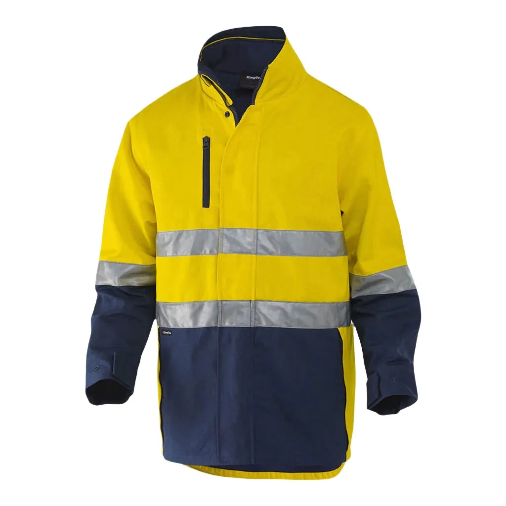 King Gee Originals 3 in 1 Hi-Vis Cotton Drill Reflective Work Jacket (K55400)