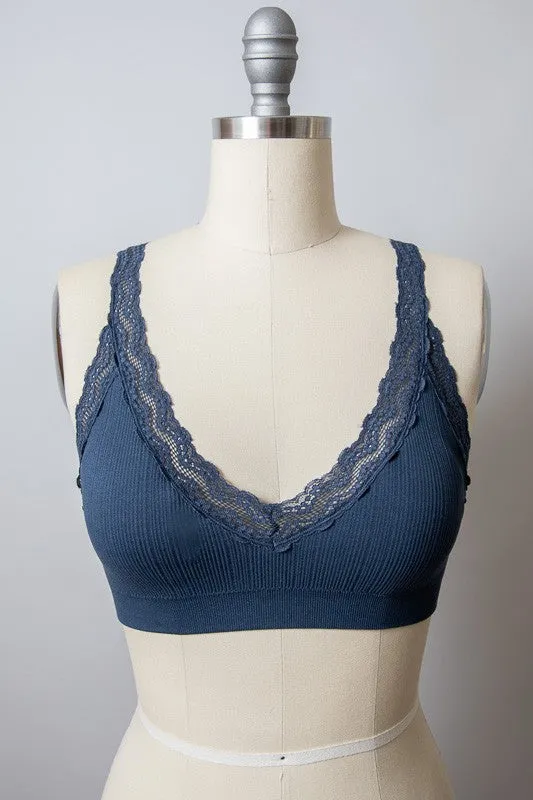 Lace Trim Padded Bralette