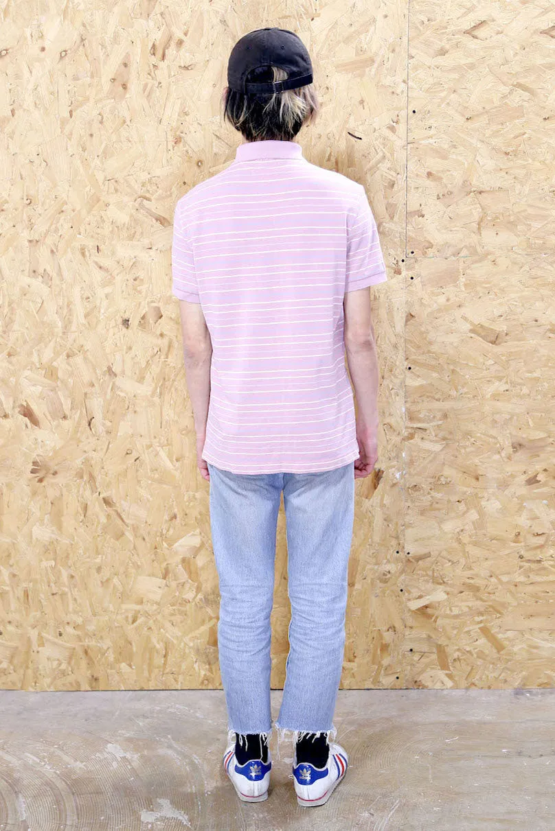 Lacoste Pink Stripe Polo Shirt