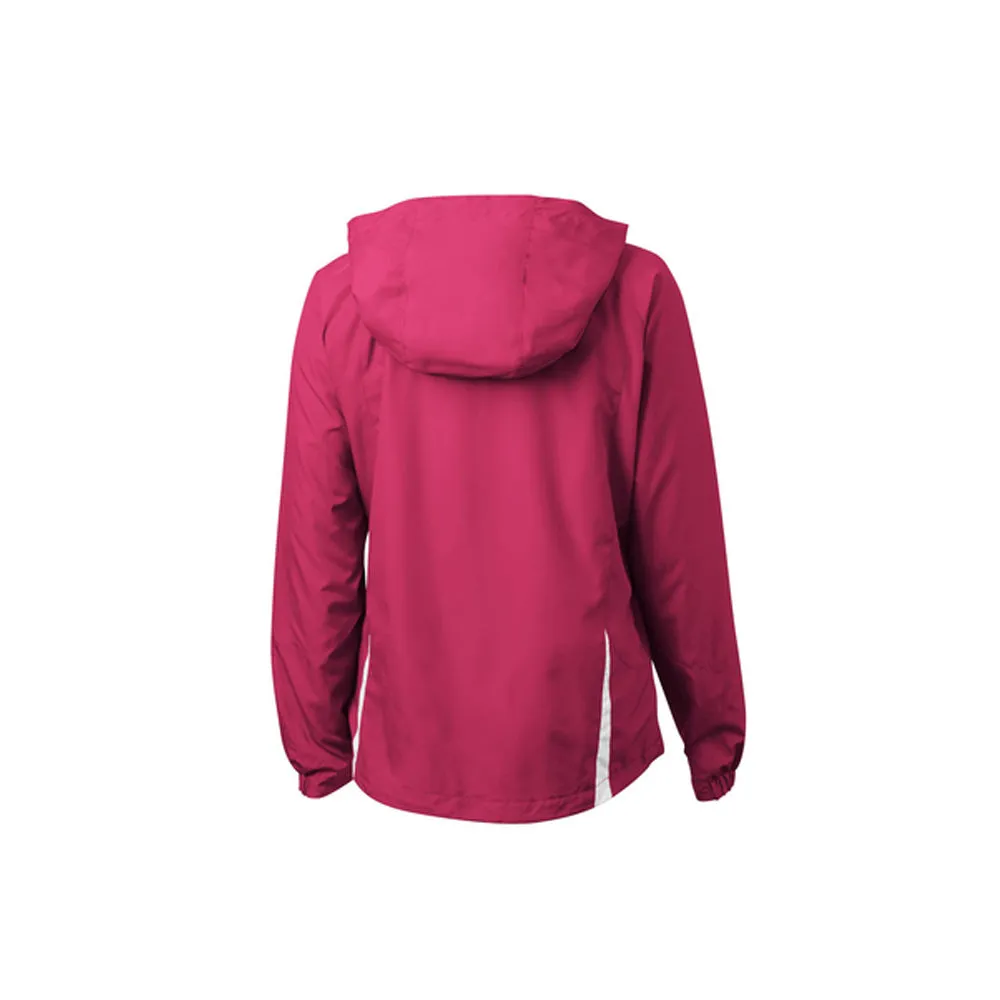 Ladies Colorblock Hooded Raglan Jacket