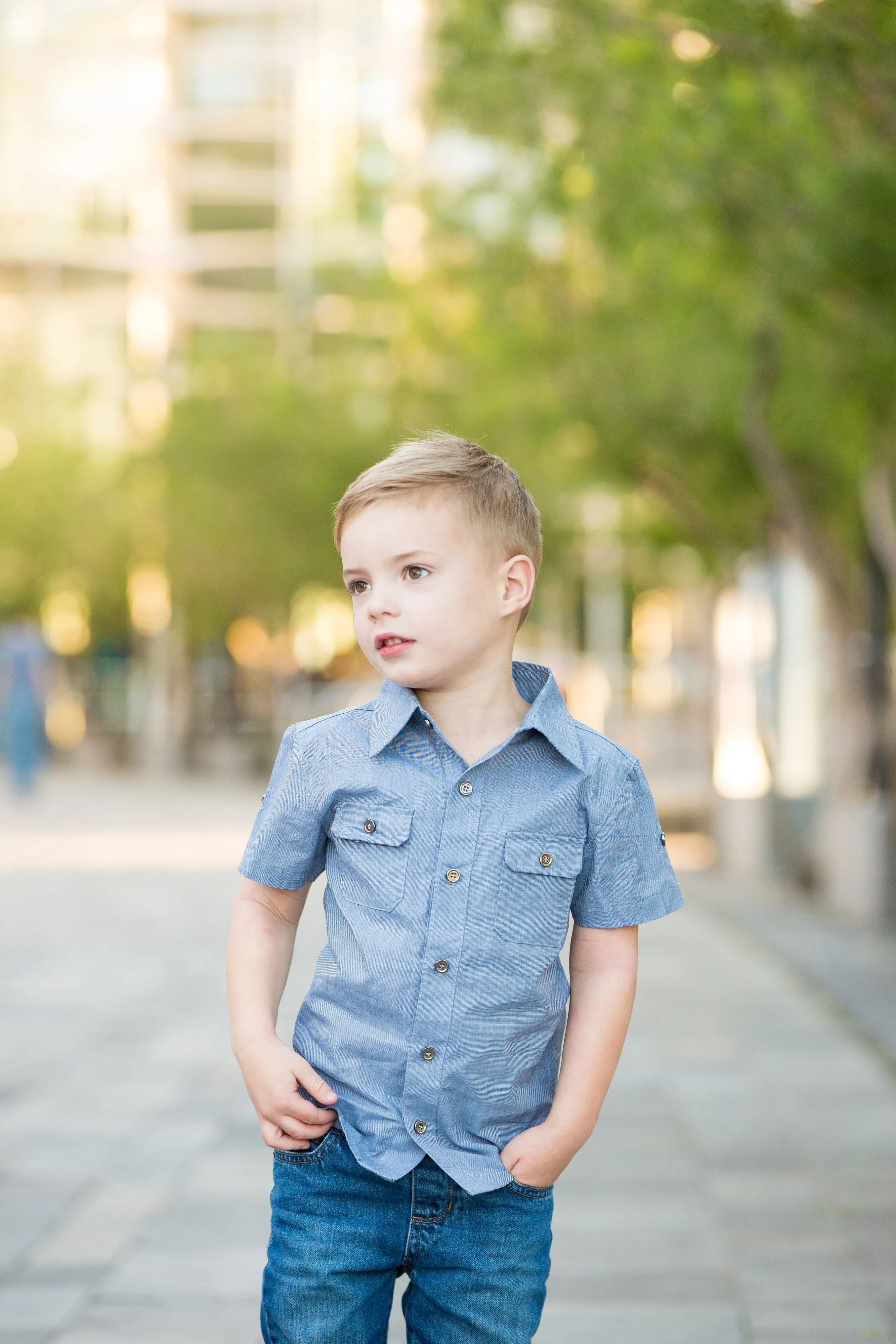 Littlest Prince Steel Blue Short Sleeve