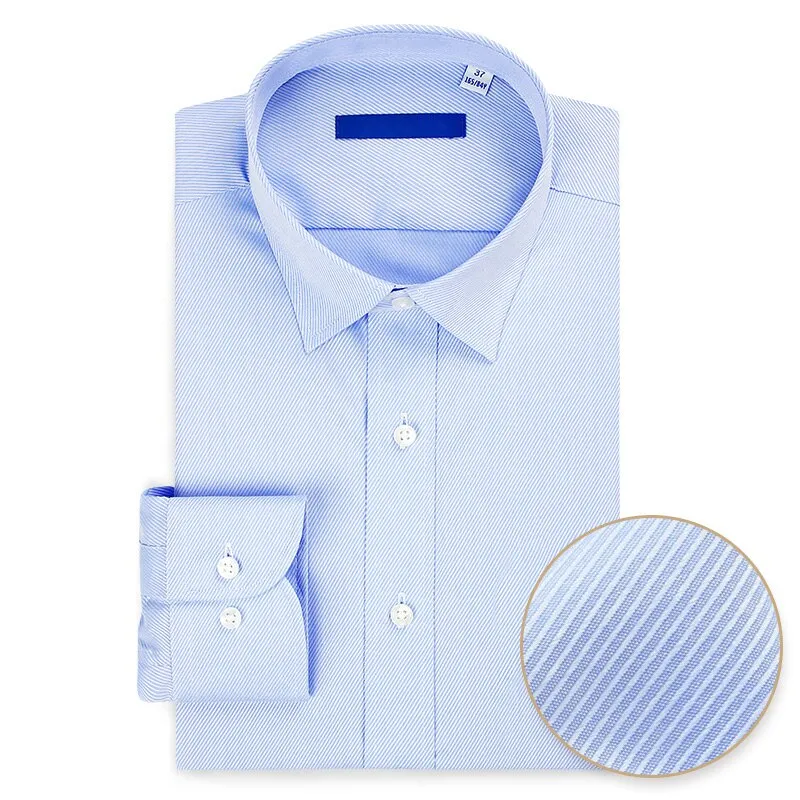 Long Sleeve Autumn Thin Business Professional Dress White Shirt Men