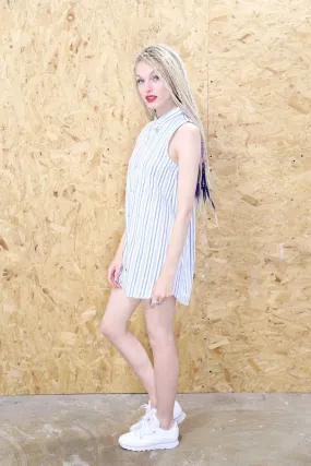 LOOT LABEL Striped Denim Shirt Dress