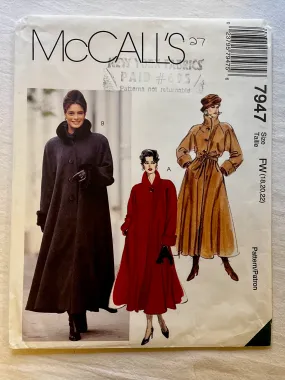 McCall's 7947 UNCUT Coat Sizes 18-22