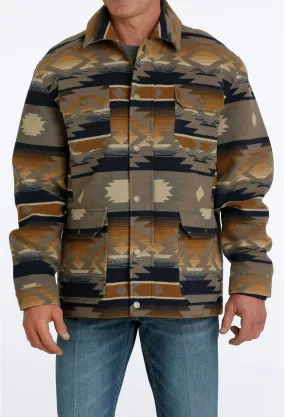 Men Southwestern Print Frontier Coat