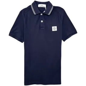 Men's Compass Logo Polo Shirt Navy Size S