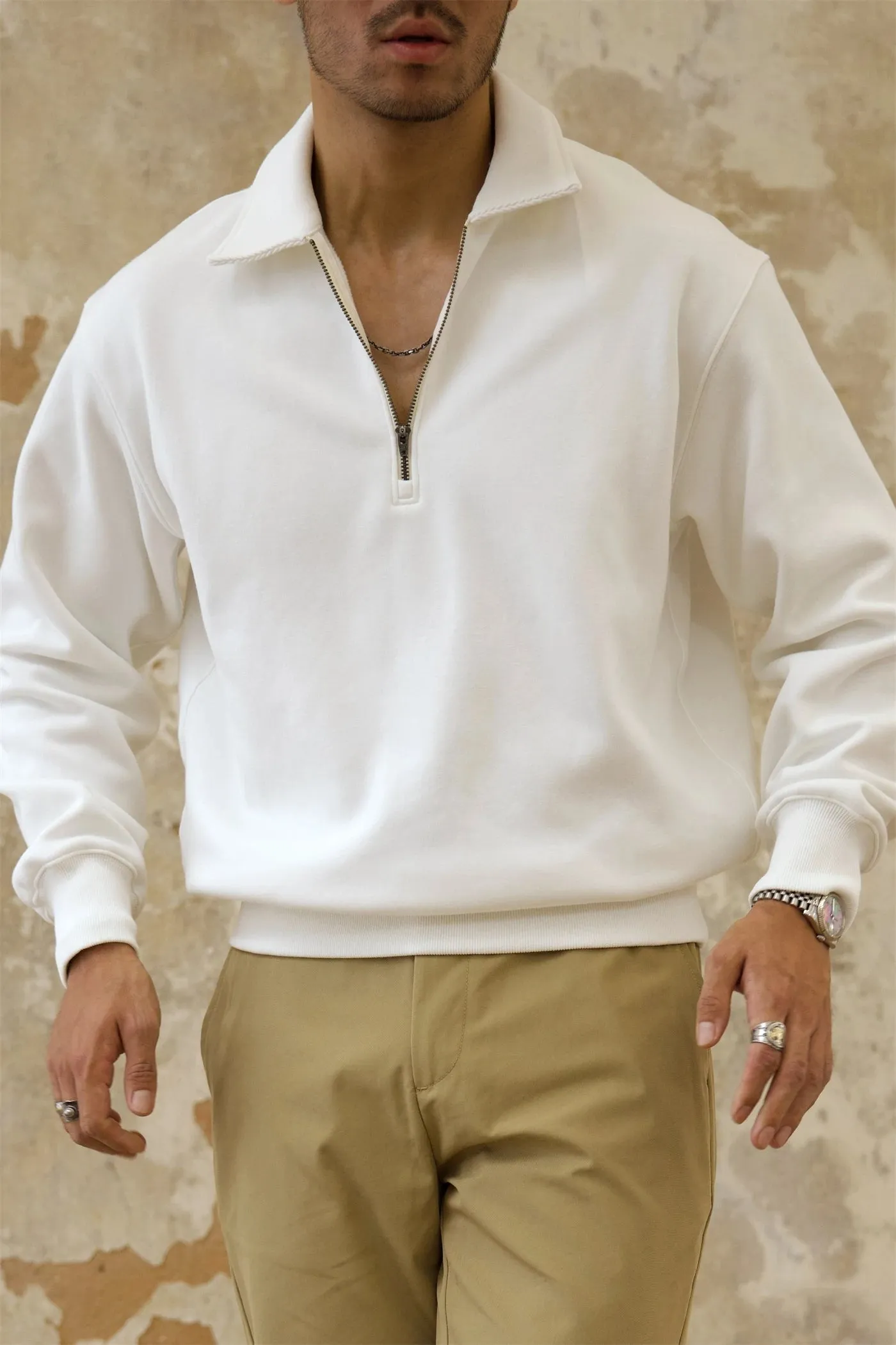 Men's Long Sleeves Half Zip Sweatshirt