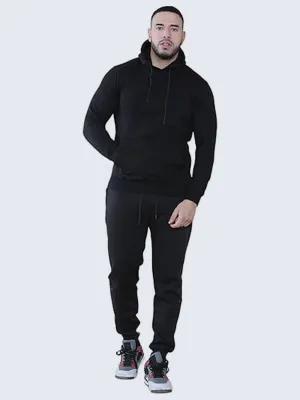 Men’s Plain Pullover Fleece Hoodie and Bottom 2-Piece Tracksuit Set