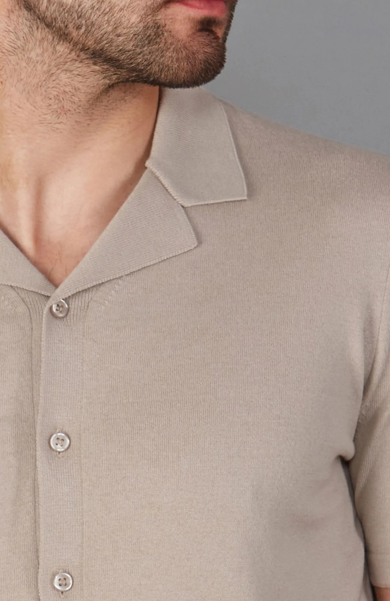 Mens Ultra Fine Cotton Cuban Collar Shirt