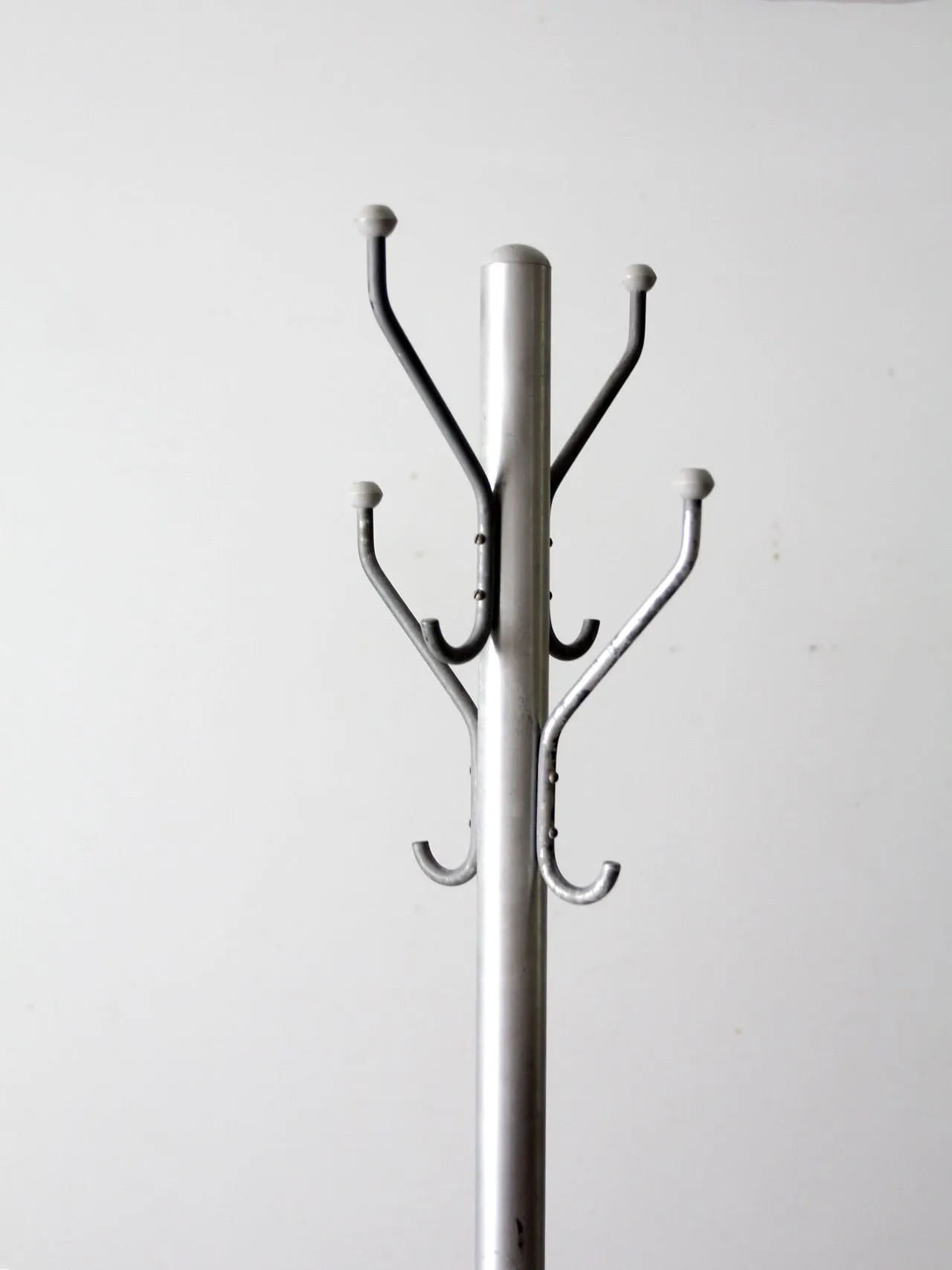 mid century aluminum coat rack