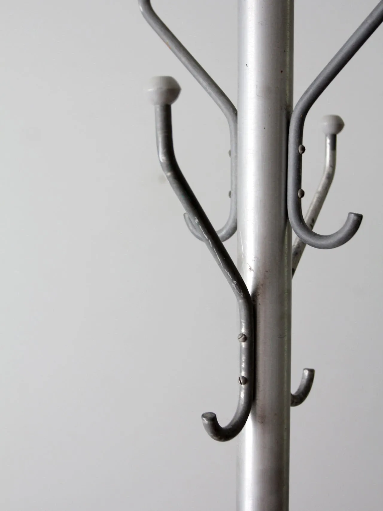 mid century aluminum coat rack