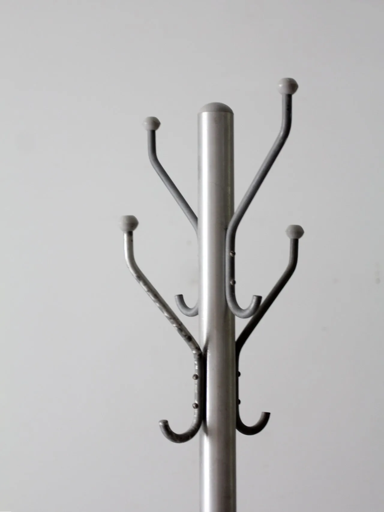 mid century aluminum coat rack