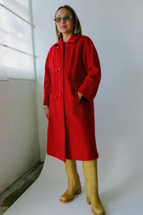 Mod Red Statement Coat