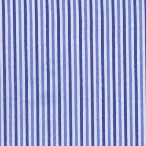 Multi Blue and White Twill Stripe Classic Custom Shirt 100c 70*70 Sar775a