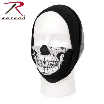 Multi-Use Neck Gaiter and Face Covering Tactical Wrap - Skull Print