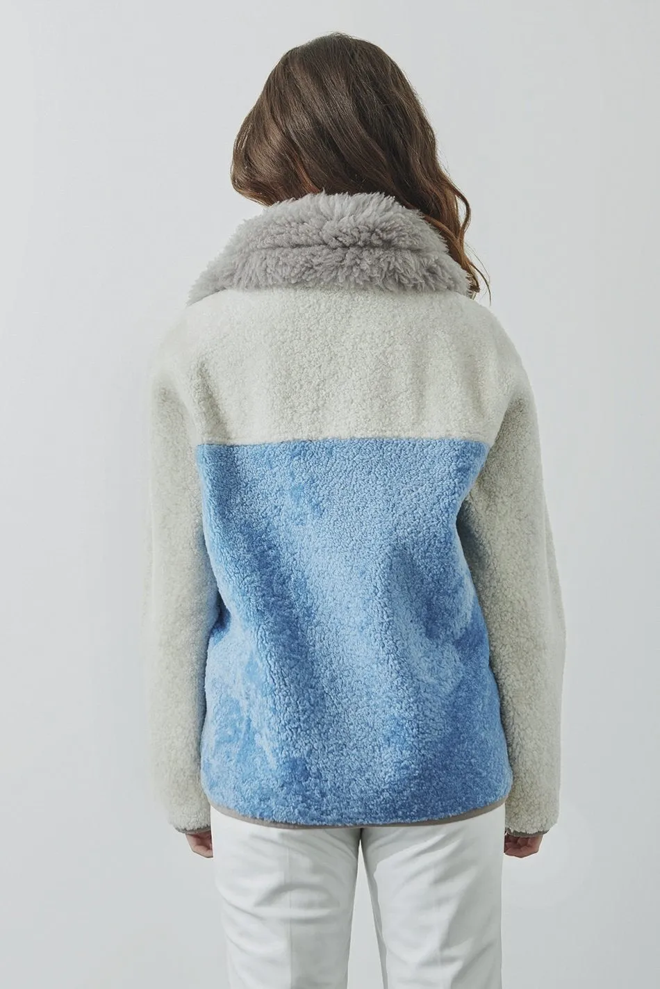 Multicolored Shearling Fur Jacket