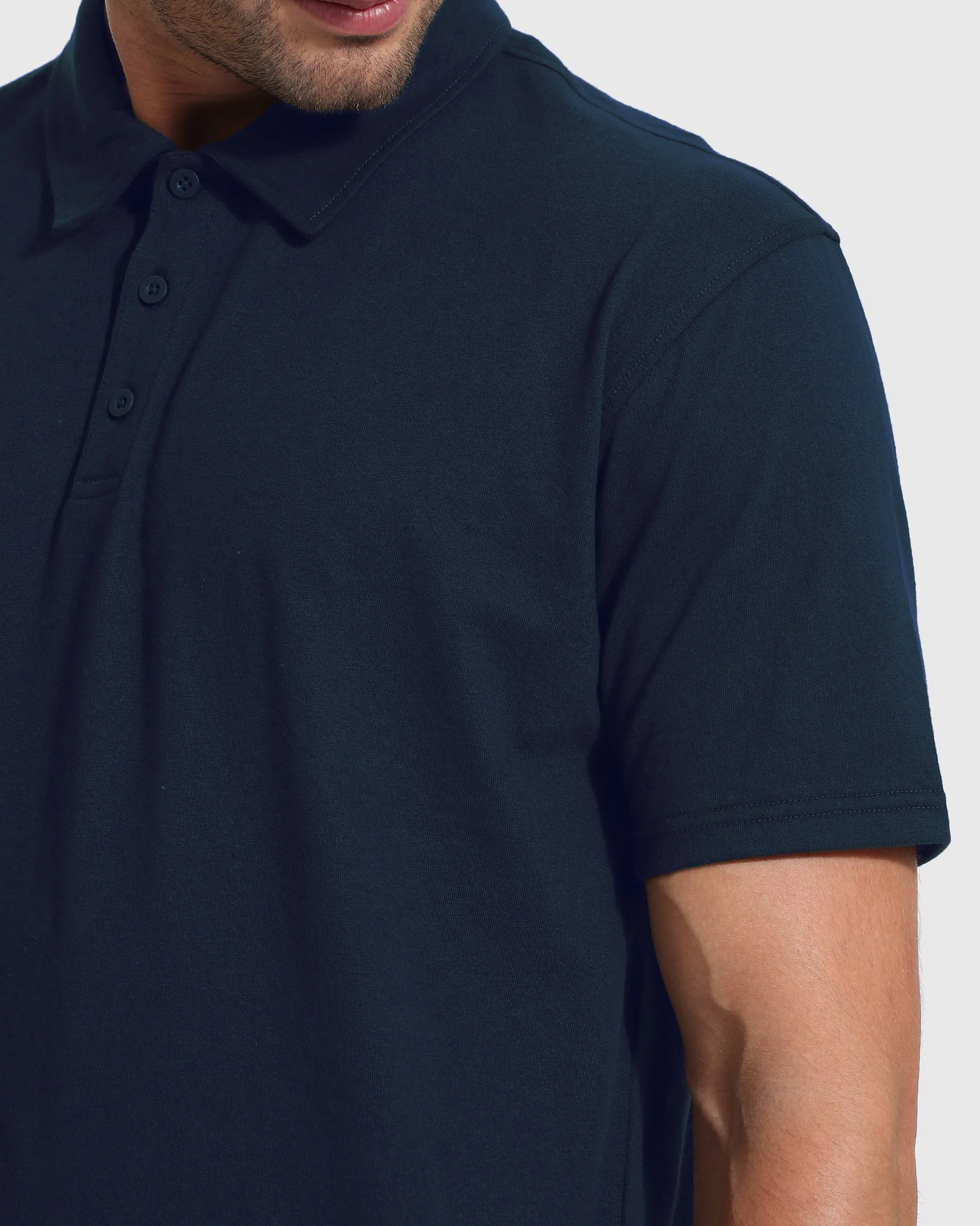 Navy Short Sleeve Tall Polo