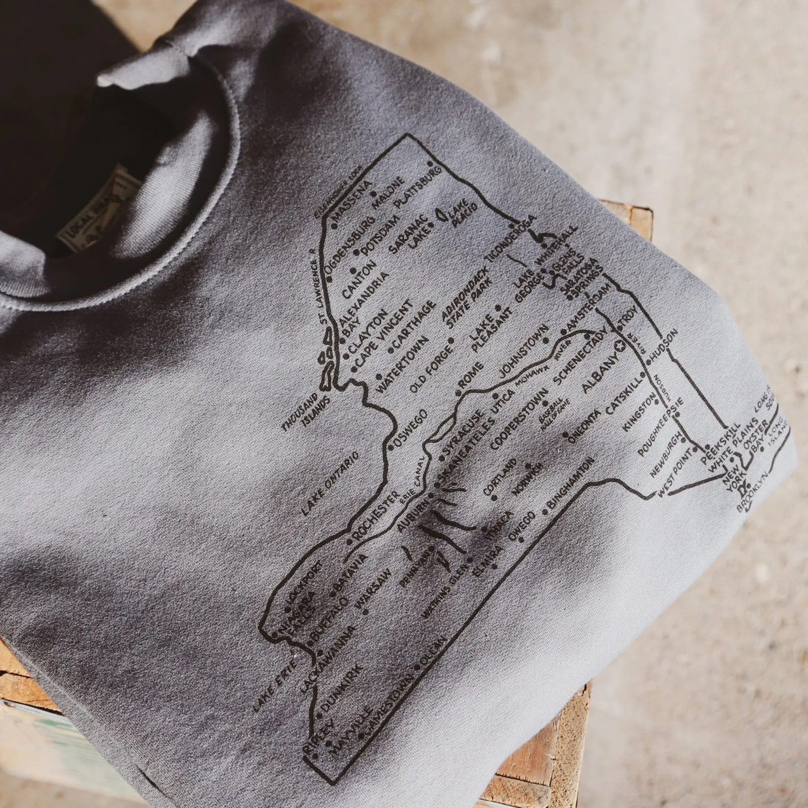 New York State Map Sweatshirt