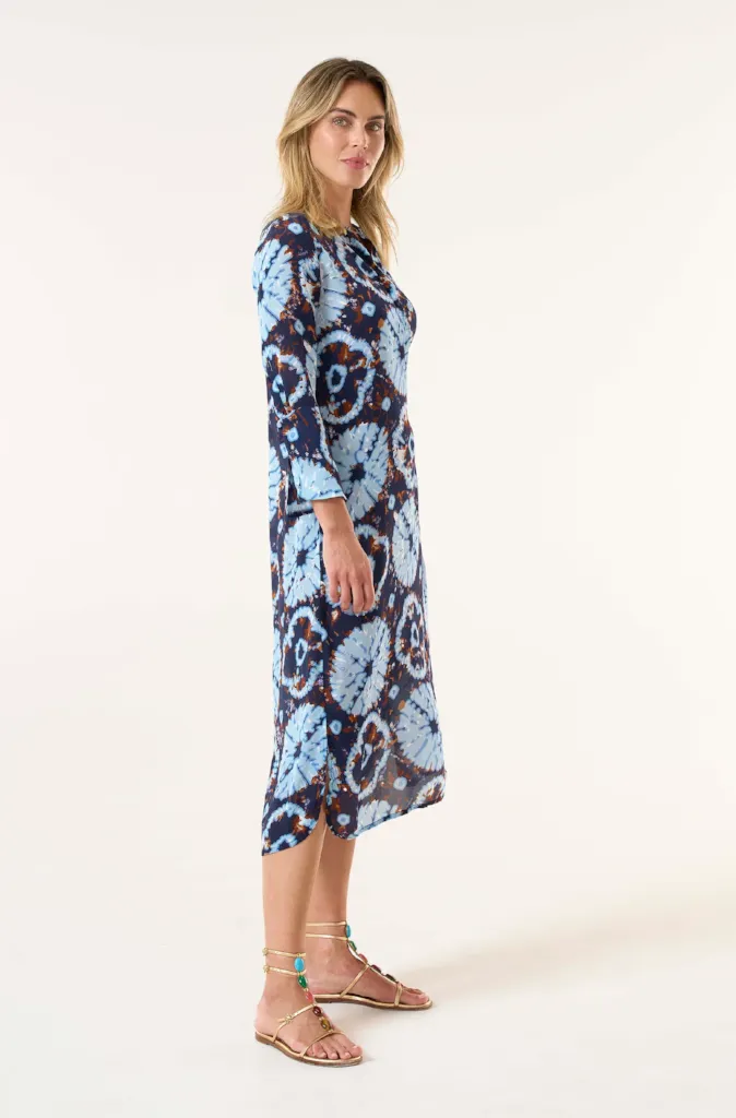 One Season Genie Dress in Camogli Navy