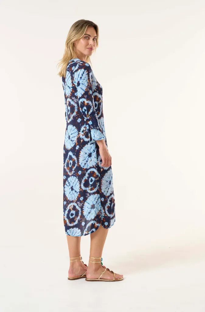 One Season Genie Dress in Camogli Navy