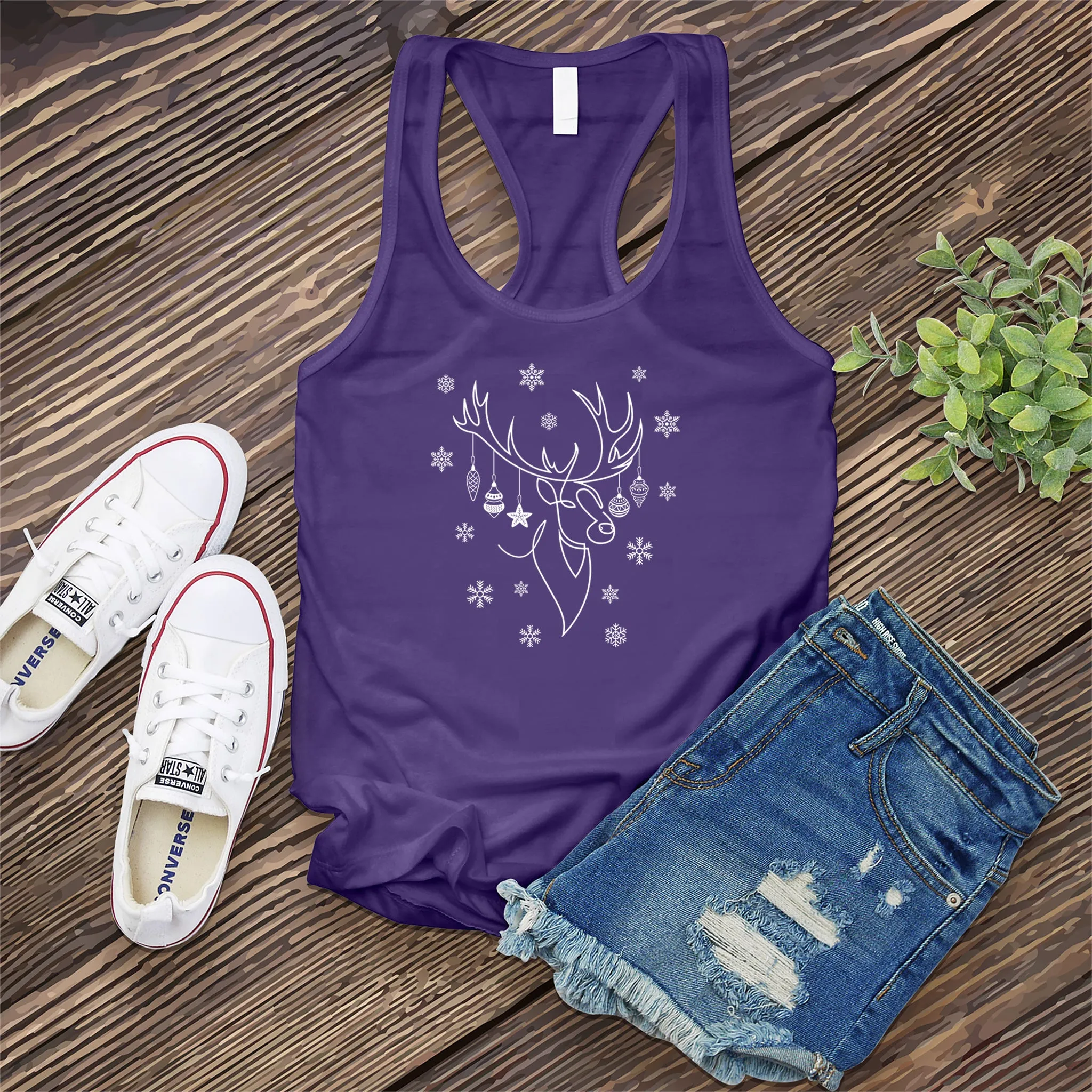 Ornamental Reindeer Women's Tank Top