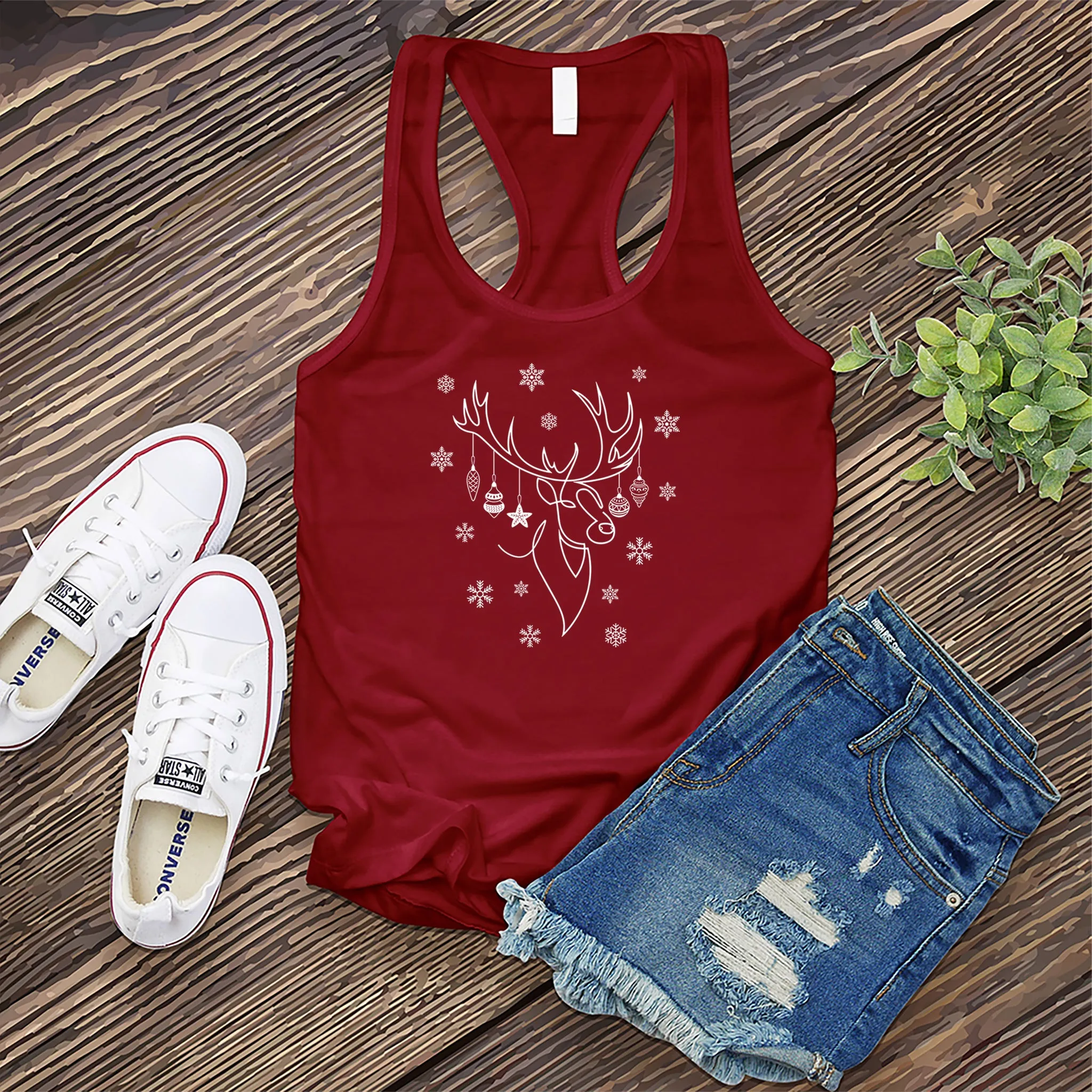 Ornamental Reindeer Women's Tank Top