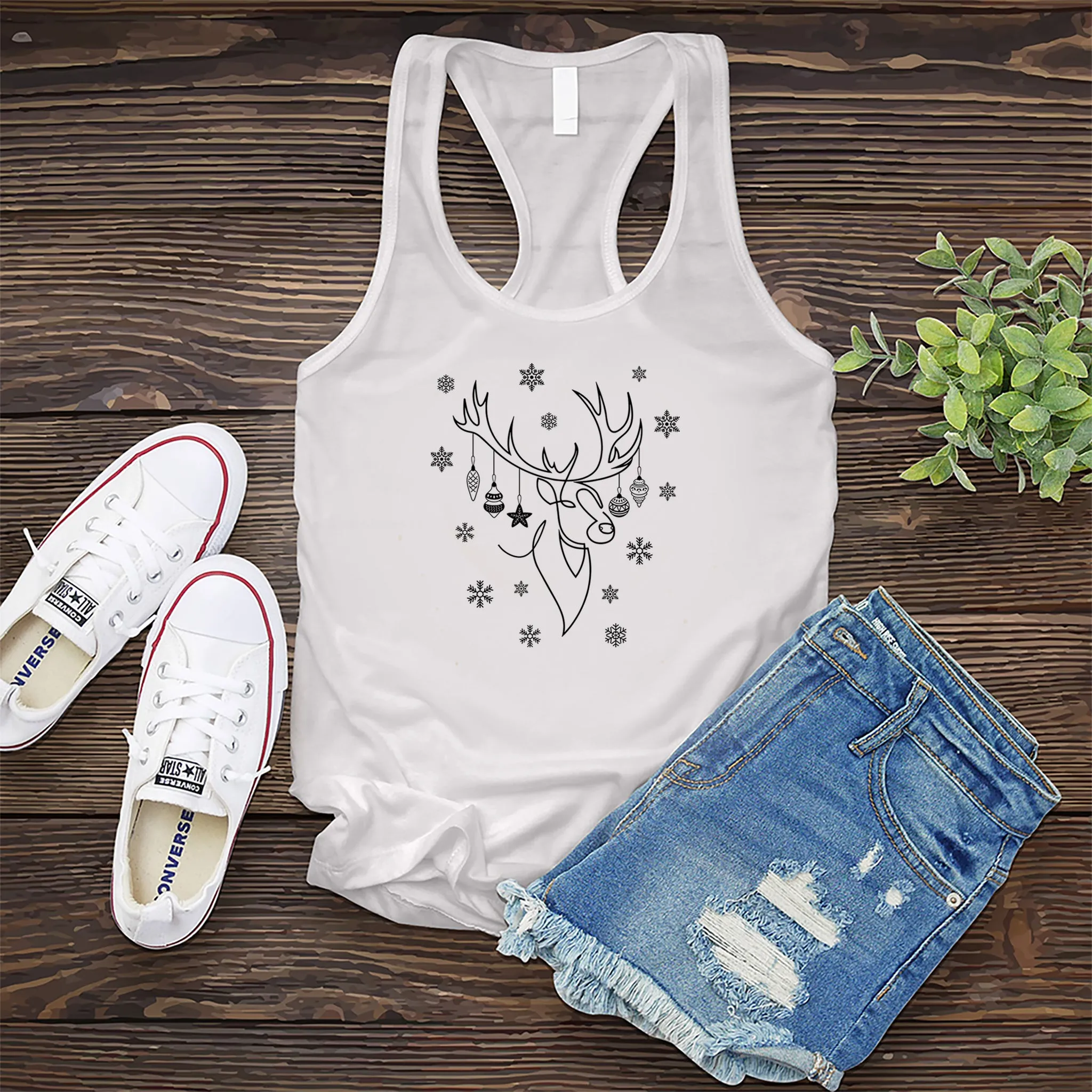 Ornamental Reindeer Women's Tank Top