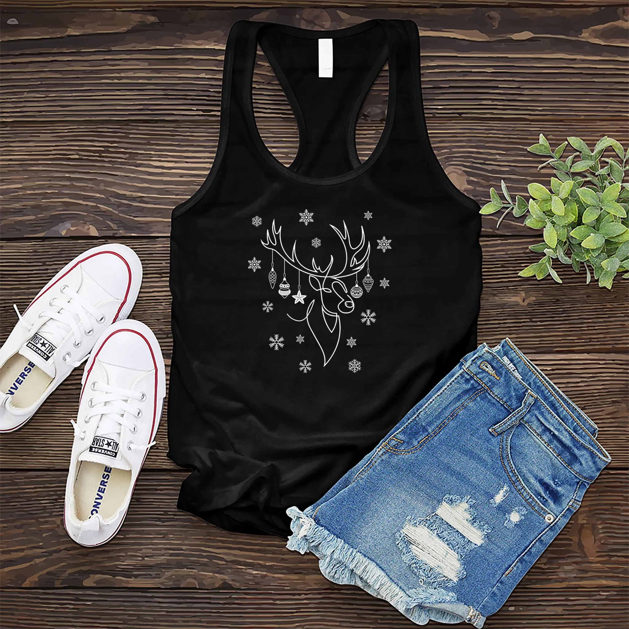 Ornamental Reindeer Women's Tank Top