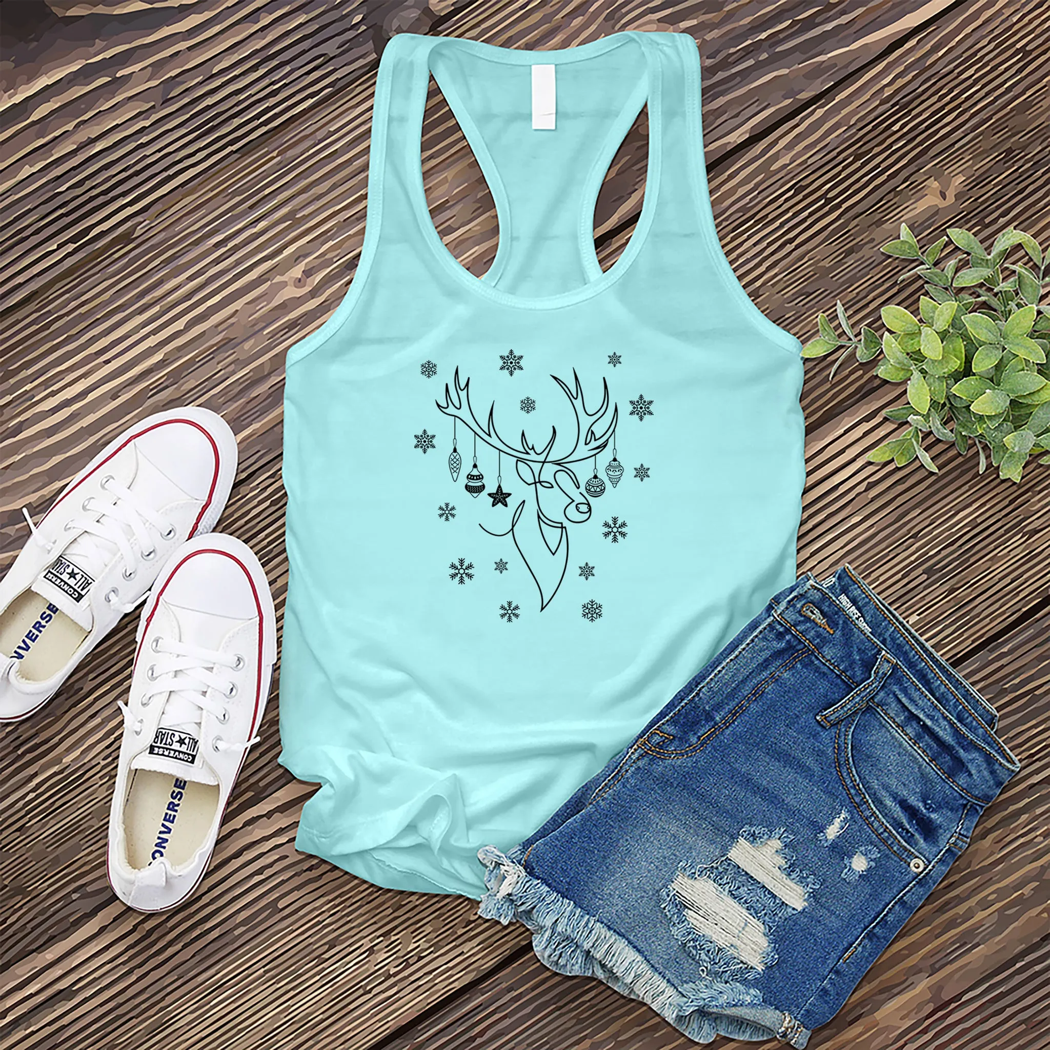 Ornamental Reindeer Women's Tank Top