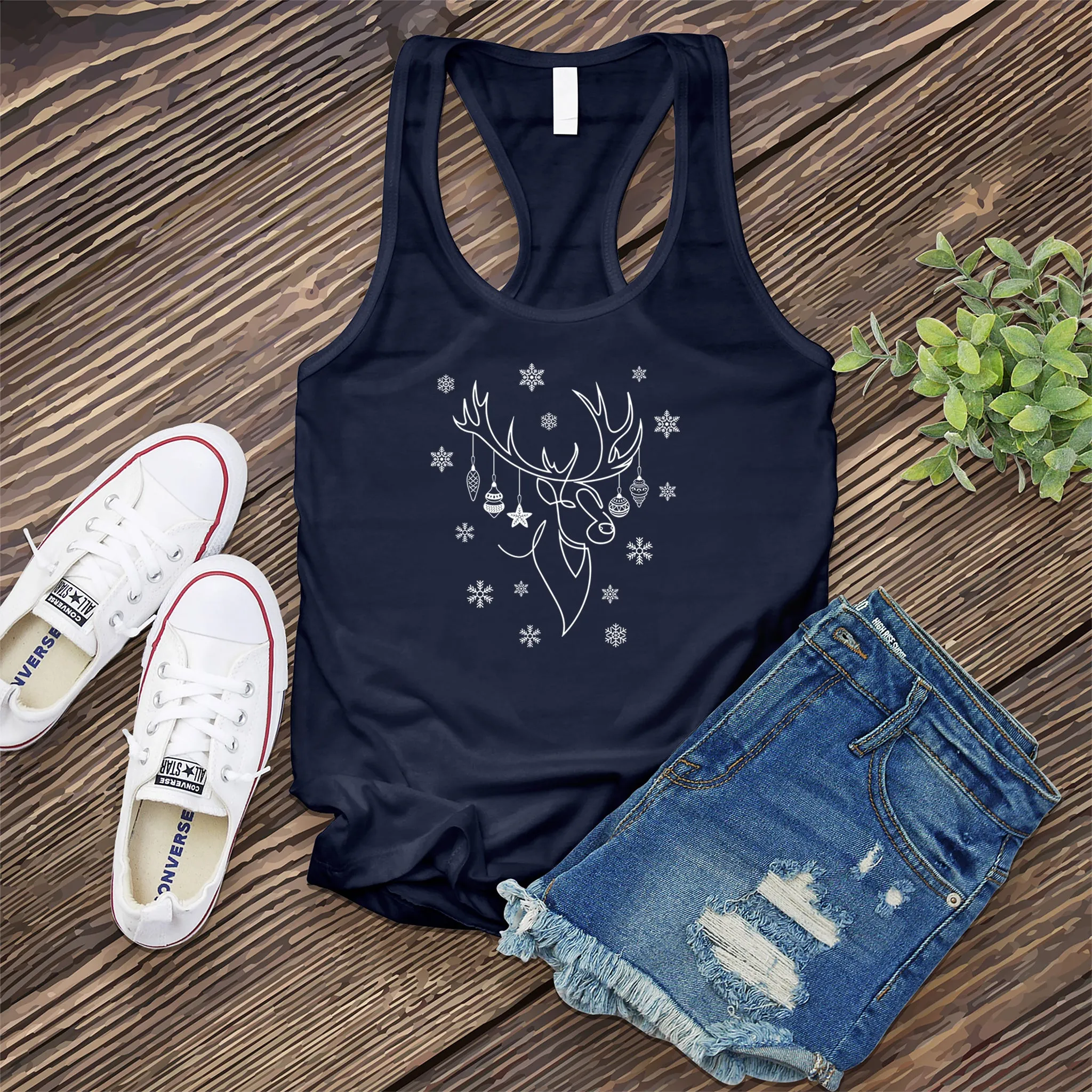 Ornamental Reindeer Women's Tank Top