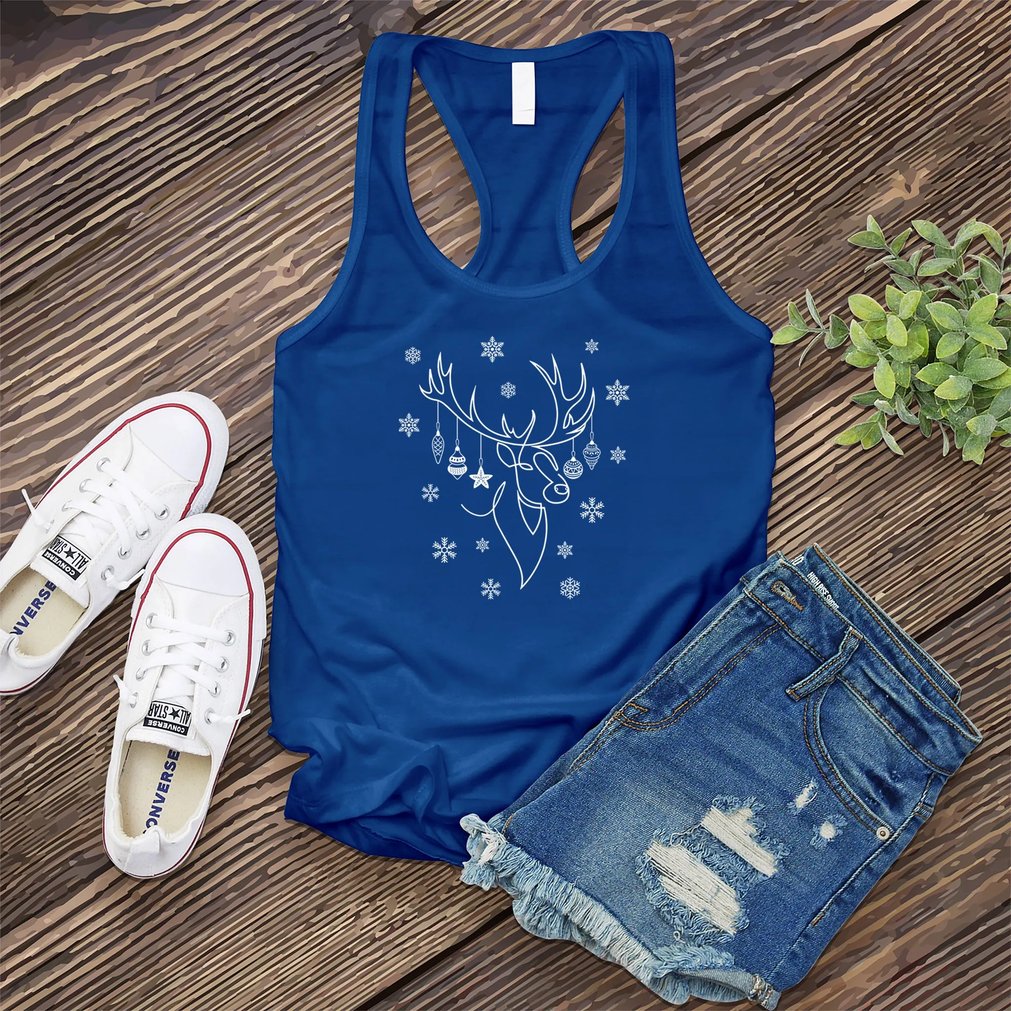 Ornamental Reindeer Women's Tank Top